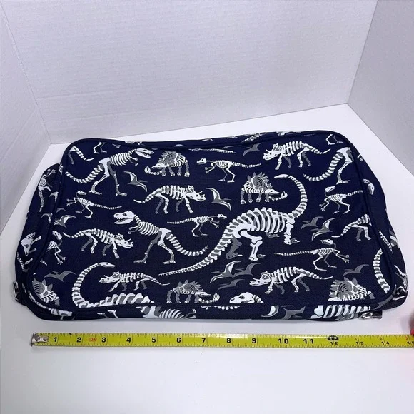 Pottery Barn Kids Dinosaur Skeleton Packing Cube Navy Blue Travel Organizer Glow - Picture 4 of 6